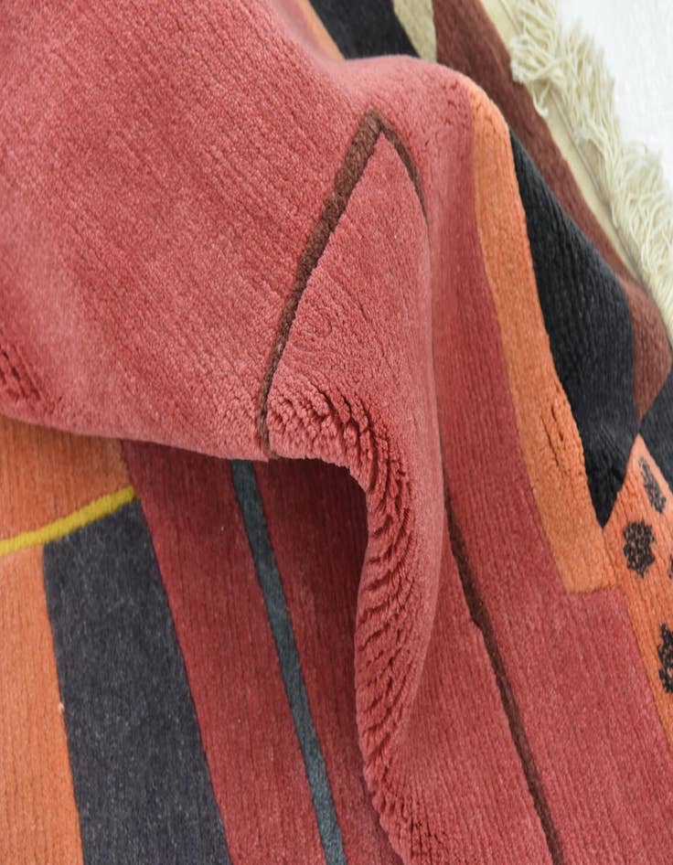 Detail image of  8' 3 x 11' 9  Hand Knotted Nepal Wool Rug