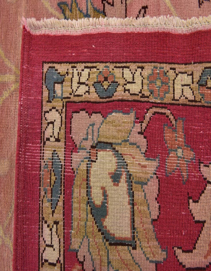 Detail image of  6' 7 x 10'  Hand Knotted Peshawar Ziegler Rug