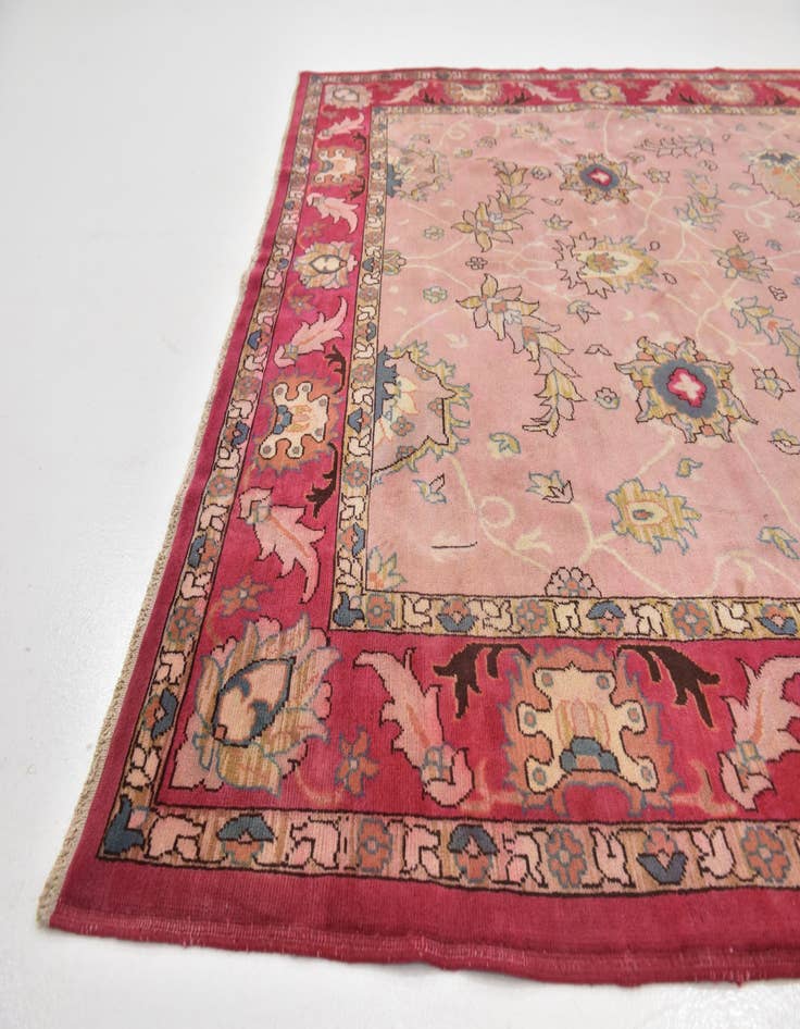 Detail image of  6' 7 x 10'  Hand Knotted Peshawar Ziegler Rug