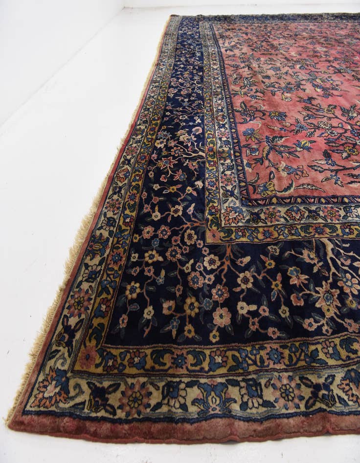 Detail image of  16' 7 x 26' 7  Hand Knotted Sarough Persian Wool Rug