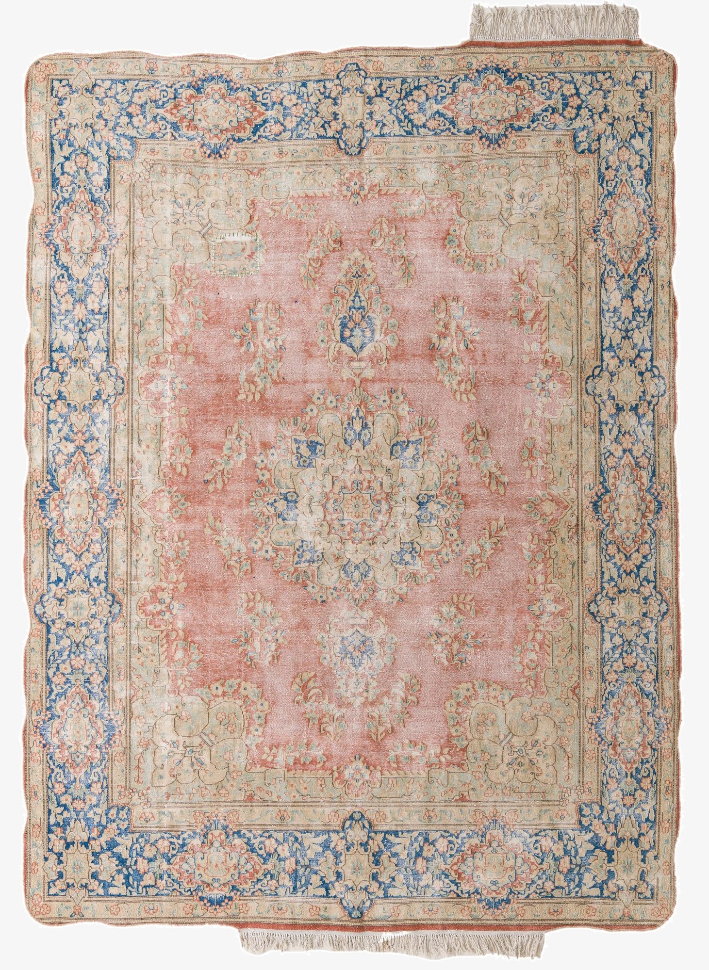  9' 8 x 13'  Hand Knotted Ultra Vintage Persian Wool Rug