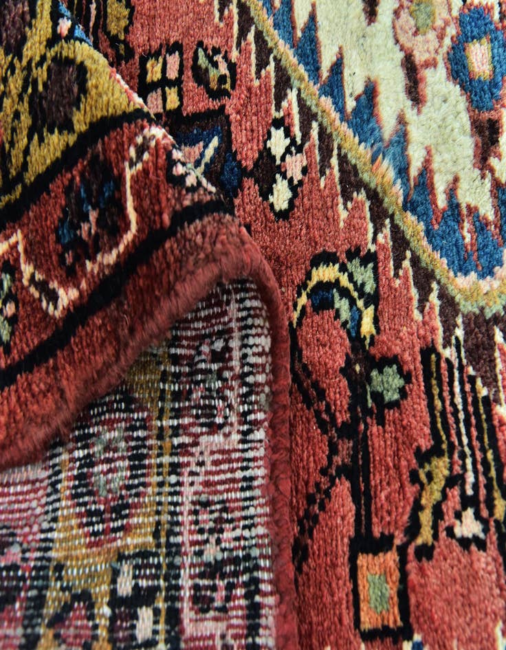 Detail image of 5' 4 x 10' 8 Hand Knotted Hossainabad Persian Wool Runner Rug