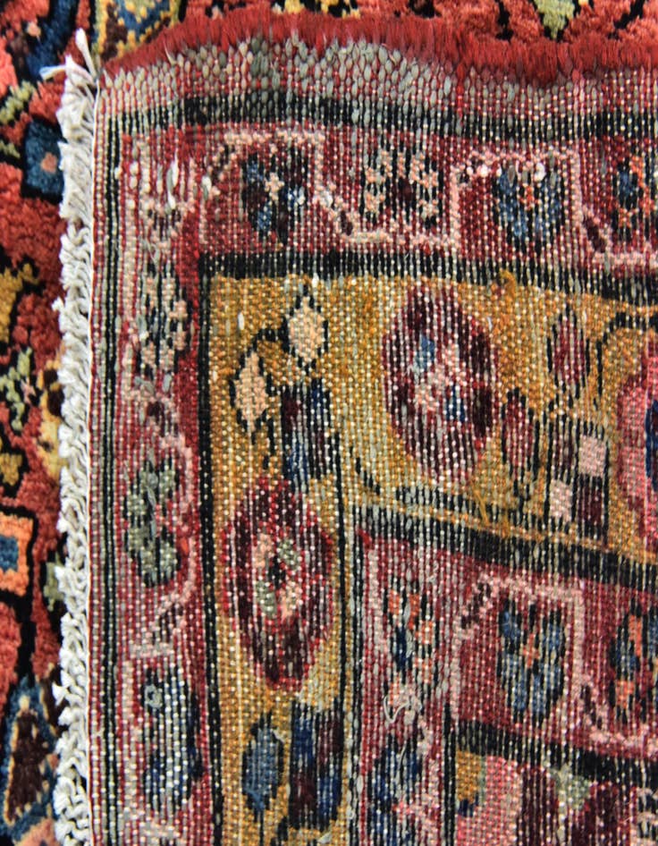Detail image of 5' 4 x 10' 8 Hand Knotted Hossainabad Persian Wool Runner Rug