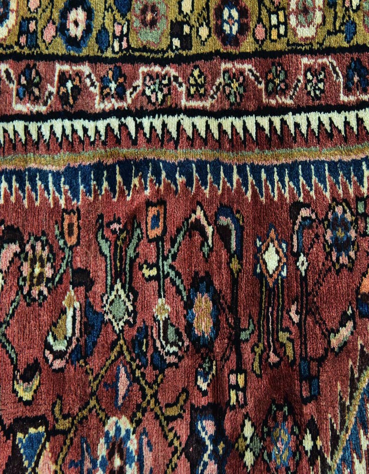 Detail image of 5' 4 x 10' 8 Hand Knotted Hossainabad Persian Wool Runner Rug