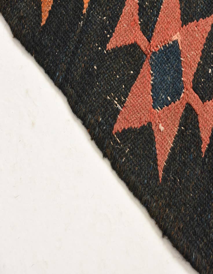 Detail image of  3' 10 x 10' 9  Hand Woven Kilim Fars Wool Runner Rug