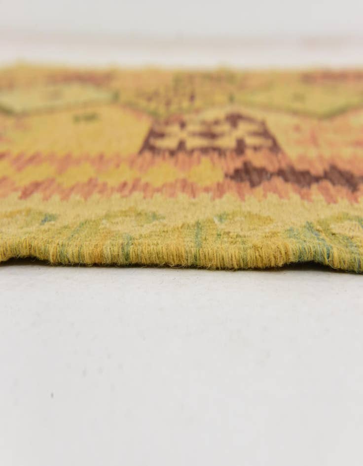 Detail image of  3' 3 x 6' 7  Hand Woven Kilim Maymana Wool Runner Rug