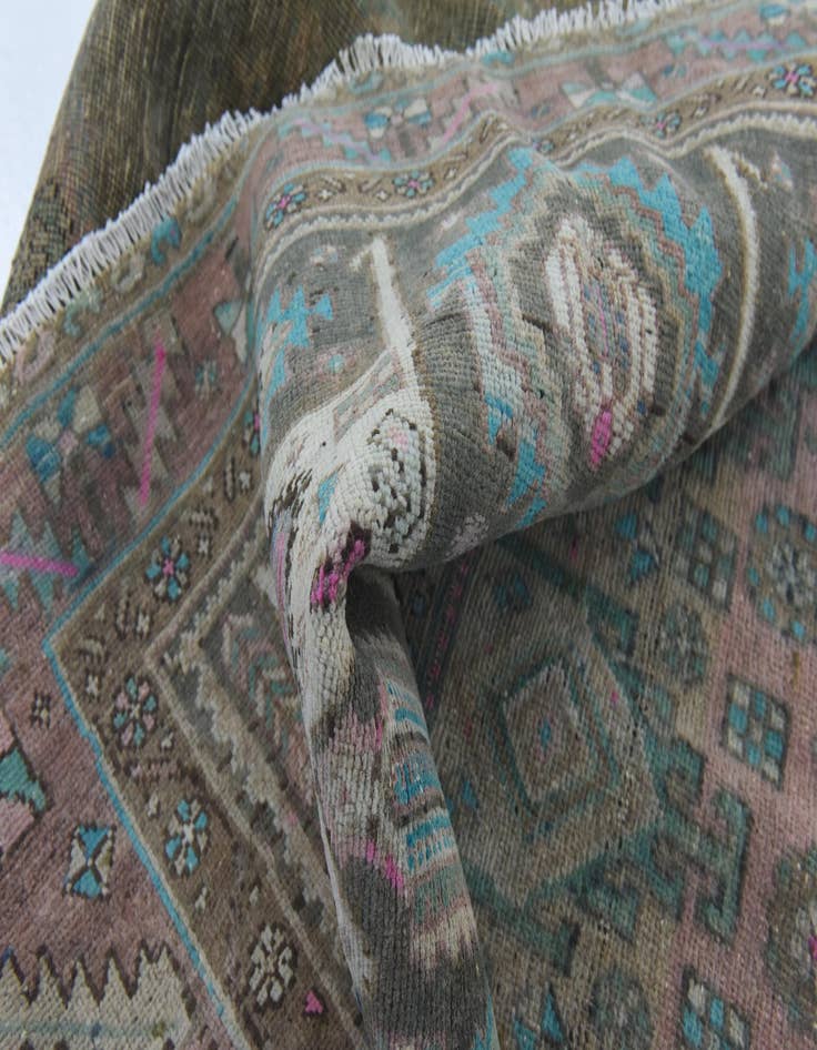Detail image of 4' 10 x 9' 6 Hand Knotted Ultra Vintage Persian Wool Runner Rug
