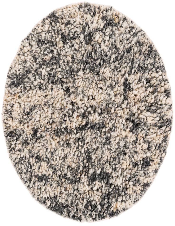 Detail image of  3' 1 x 3' 1  Hand Woven Haka Deluxe Shag Round Rug