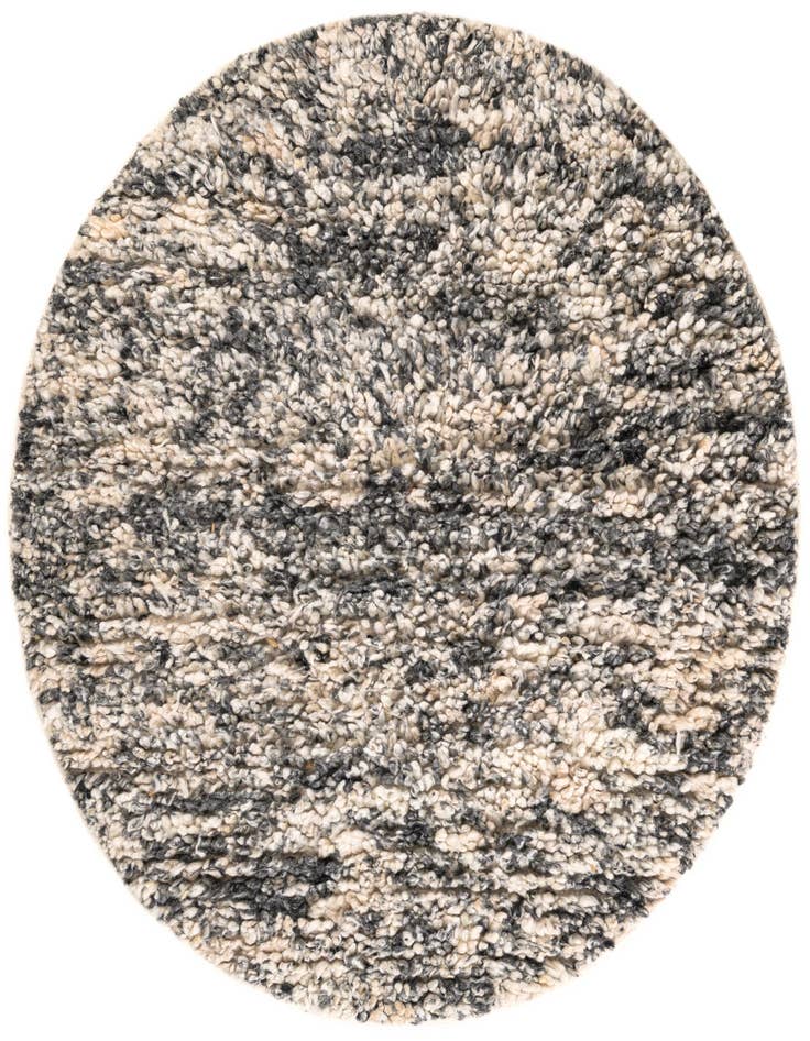 Detail image of  4' 1 x 4' 1  Hand Woven Haka Deluxe Shag Round Rug