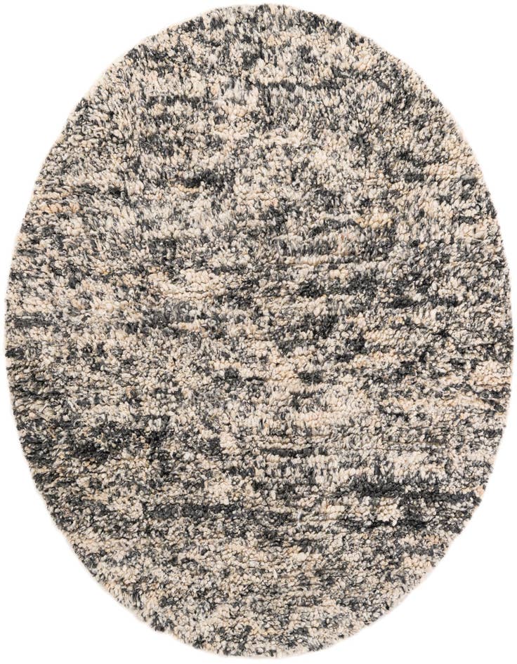 Detail image of  6' 1 x 6' 1  Hand Woven Haka Deluxe Shag Round Rug