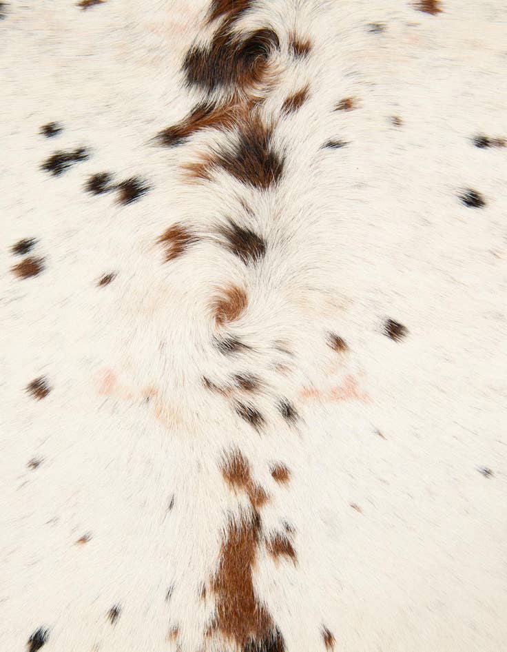 Detail image of  5' 1 x 6' 2 Cowhide Leather Square Rug