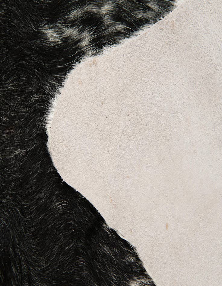 Detail image of  5' 3 x 5' 9 Cowhide Leather Square Rug
