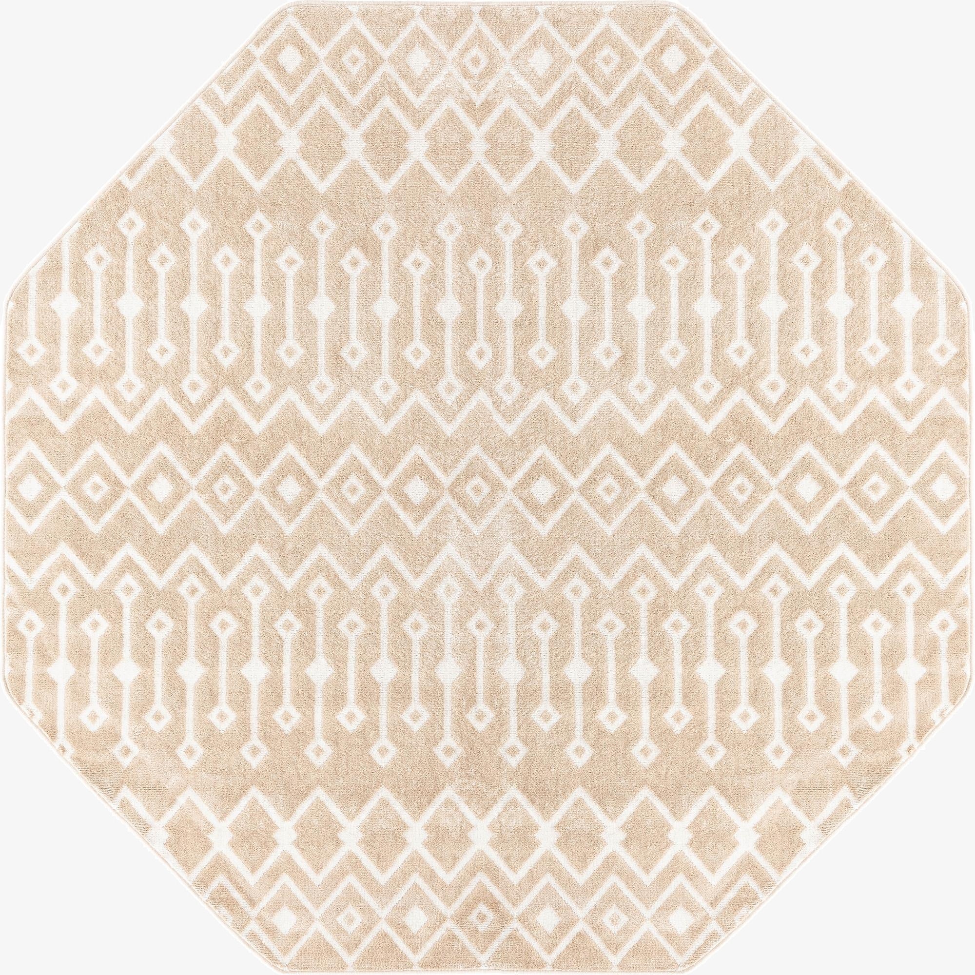  7' x 7' Bohemian Trellis Octagon Rug