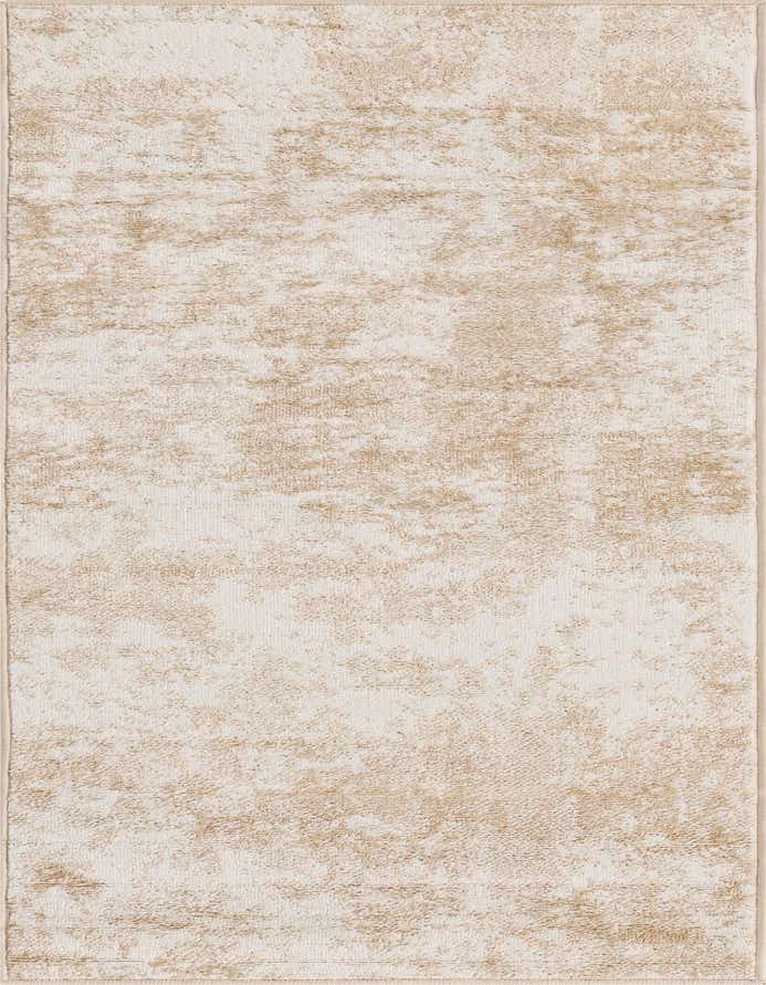 A 4 ft runner rug from the Aurora collection, featuring a transitional, distressed pattern in shades of brown, tan, and cream.