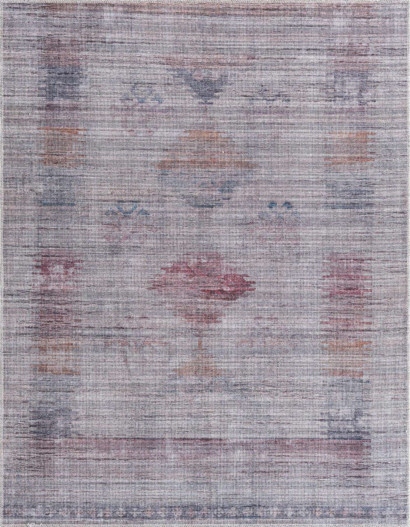 A 5x8 rectangular ivory Southwestern rug with faded abstract tribal patterns in muted blues, reds, and oranges, suitable for a living room.