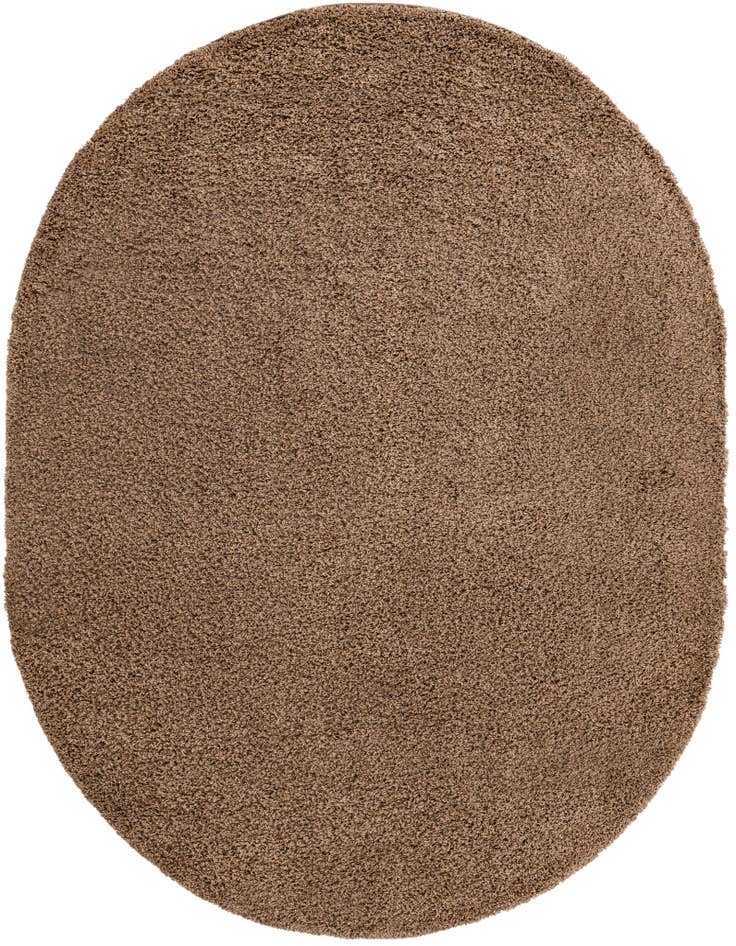 Detail image of  7' 10 x 10' Solid Shag Oval Rug
