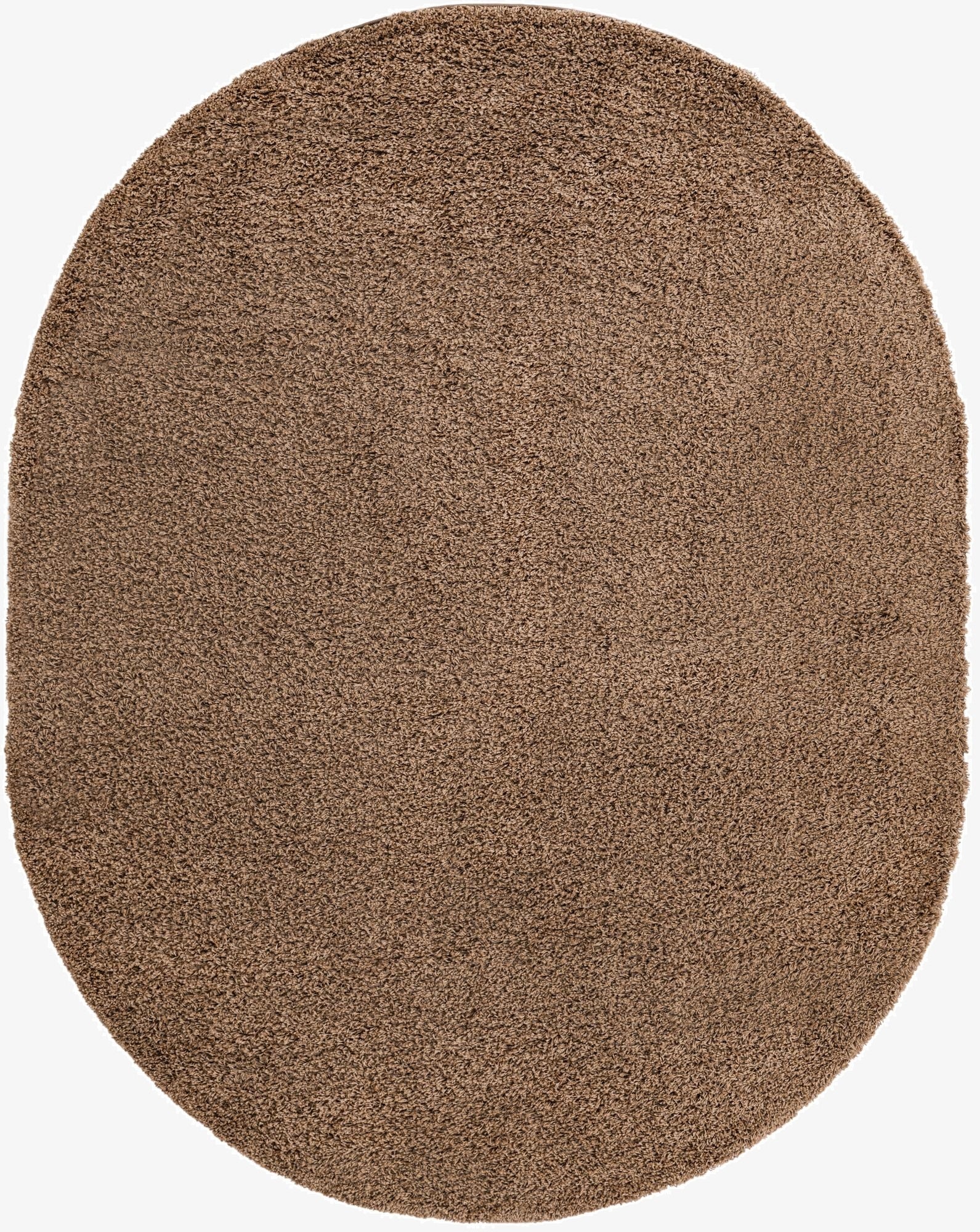  7' 10 x 10' Solid Shag Oval Rug