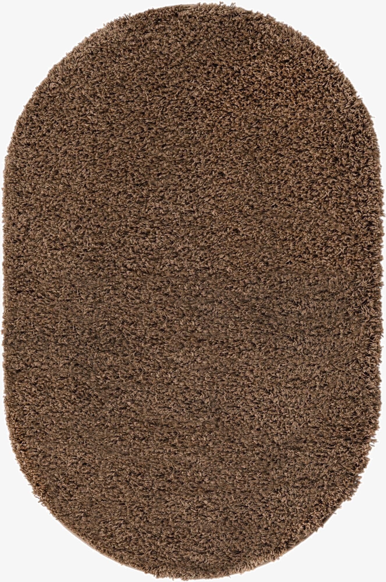  3' x 5' 3 Solid Shag Oval Rug