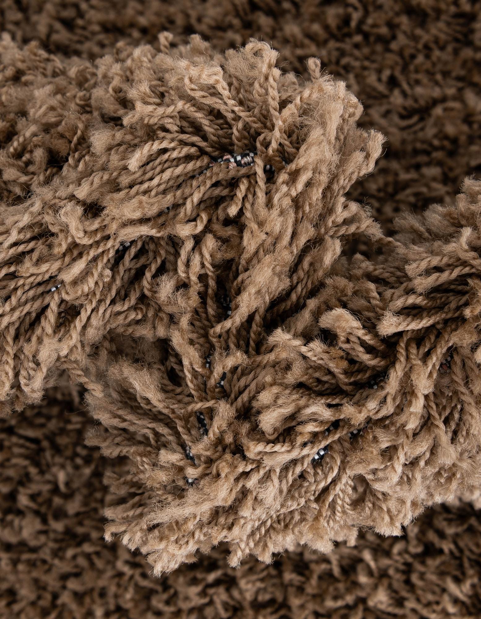 Sandy Brown 6' x 9' Solid Shag Rug | Rugs.com