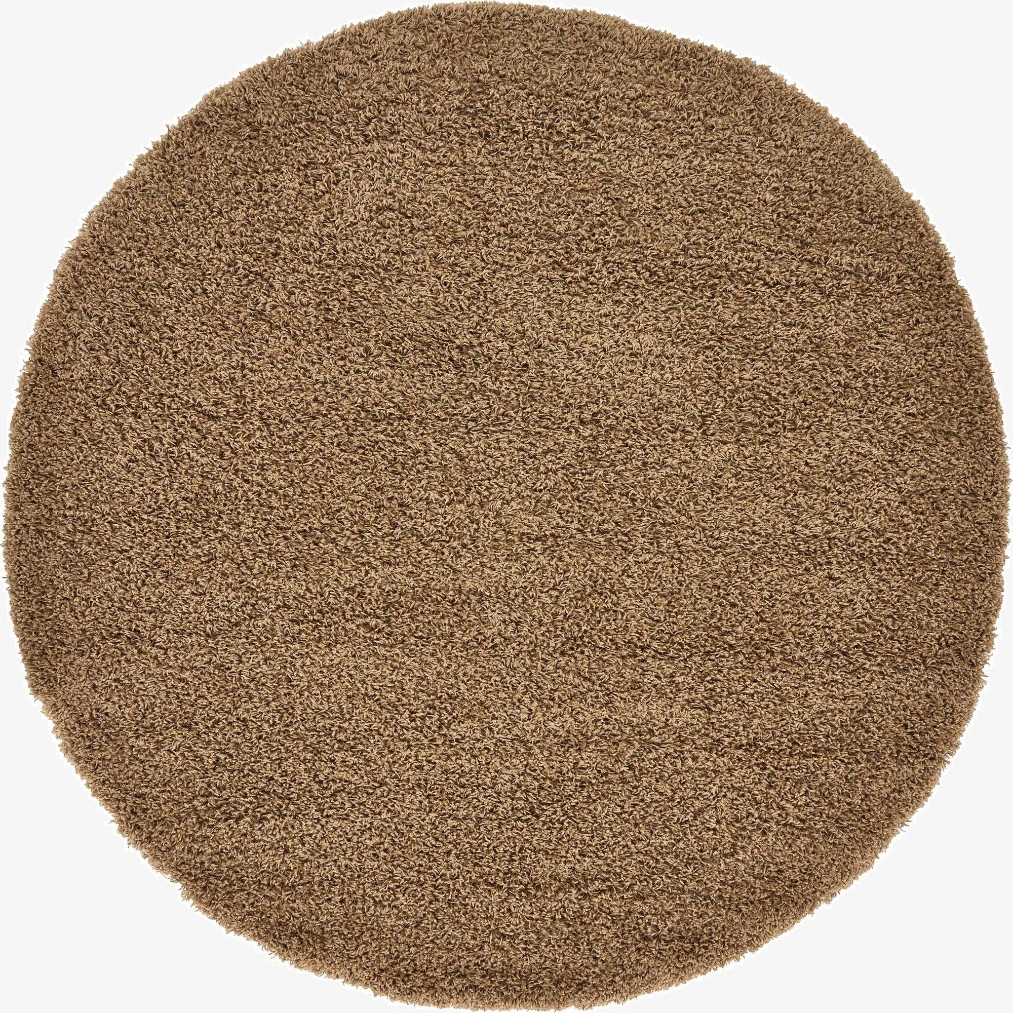  6' x 6' Solid Shag Round Rug