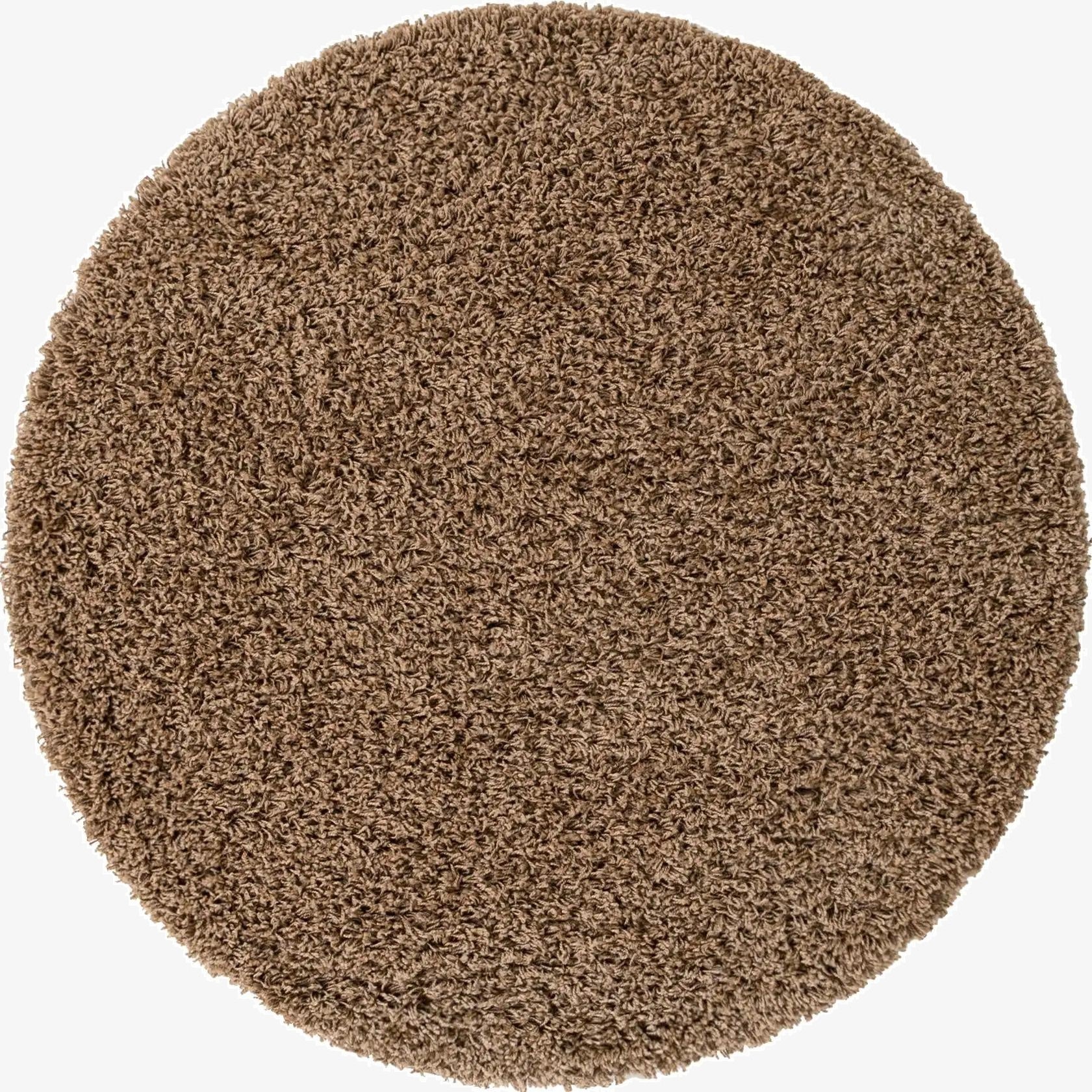  4' x 4' Solid Shag Round Rug