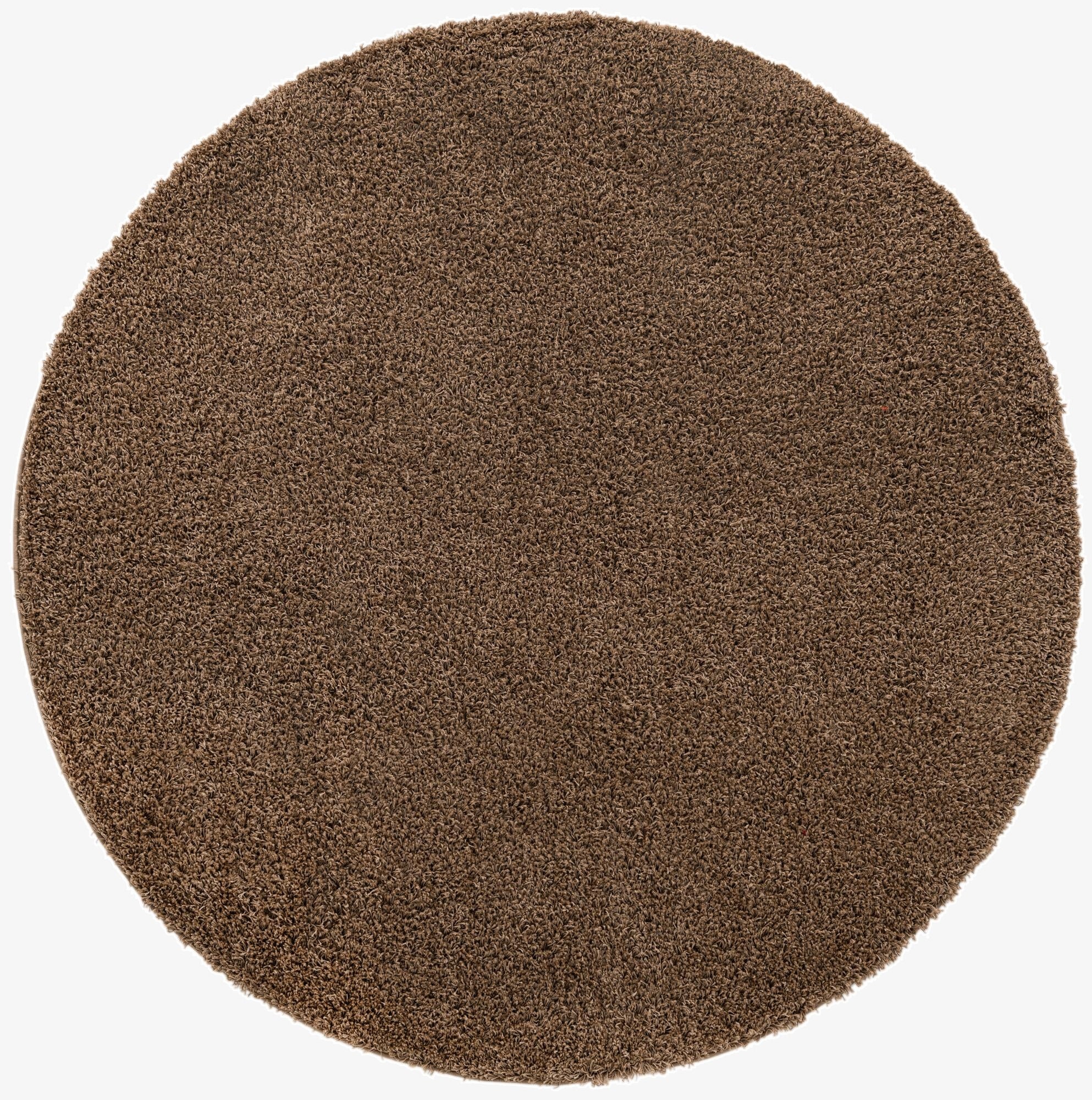  7' 10 x 7' 10 Solid Shag Round Rug