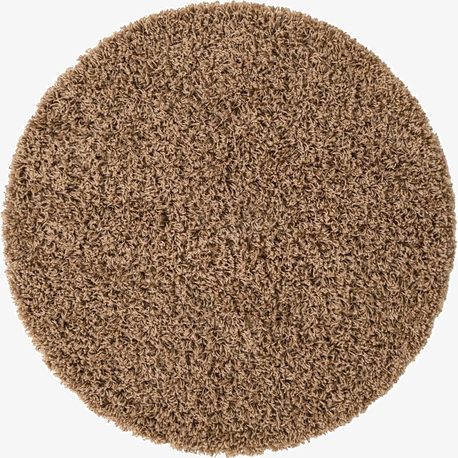  3' x 3' Solid Shag Round Rug