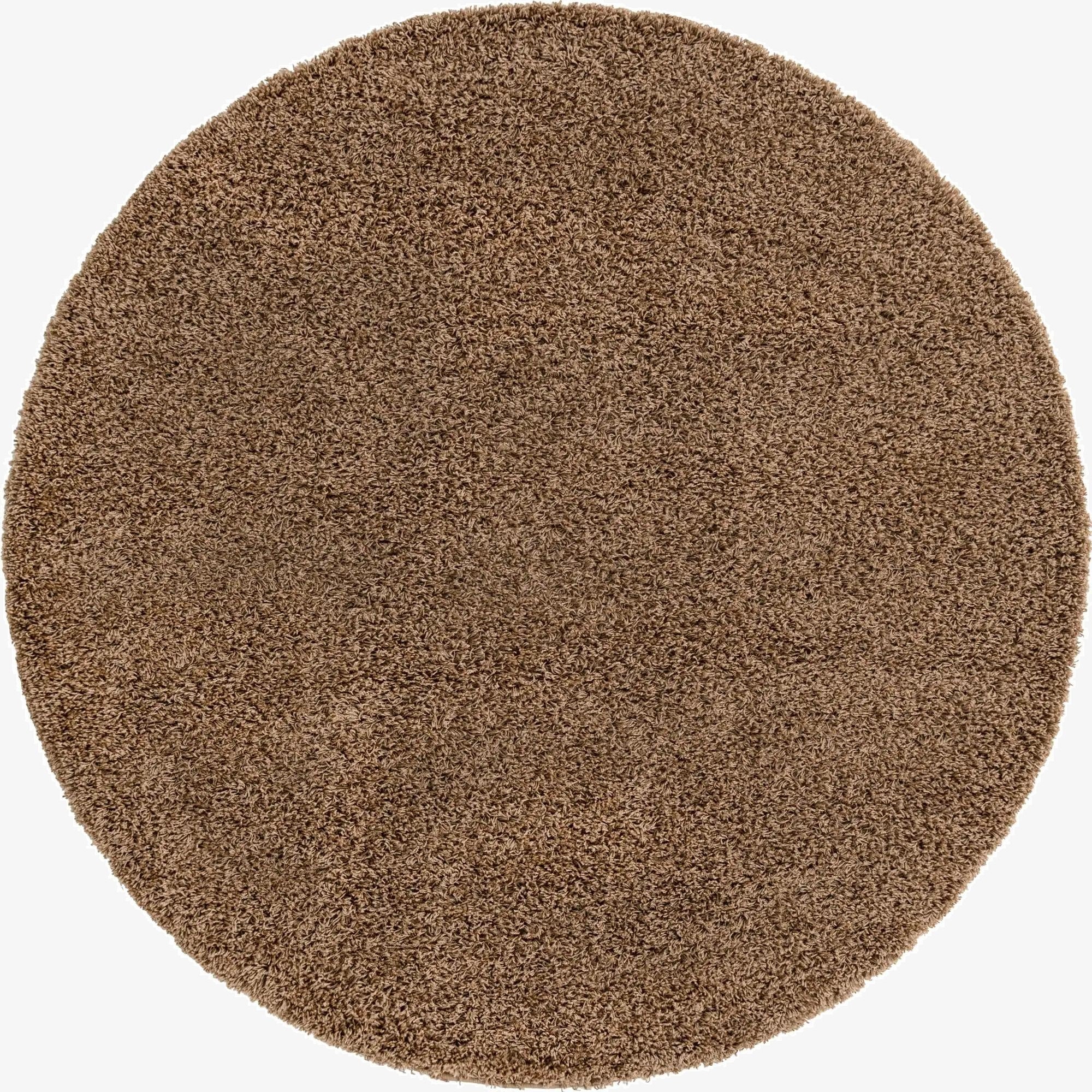  7' x 7' Solid Shag Round Rug