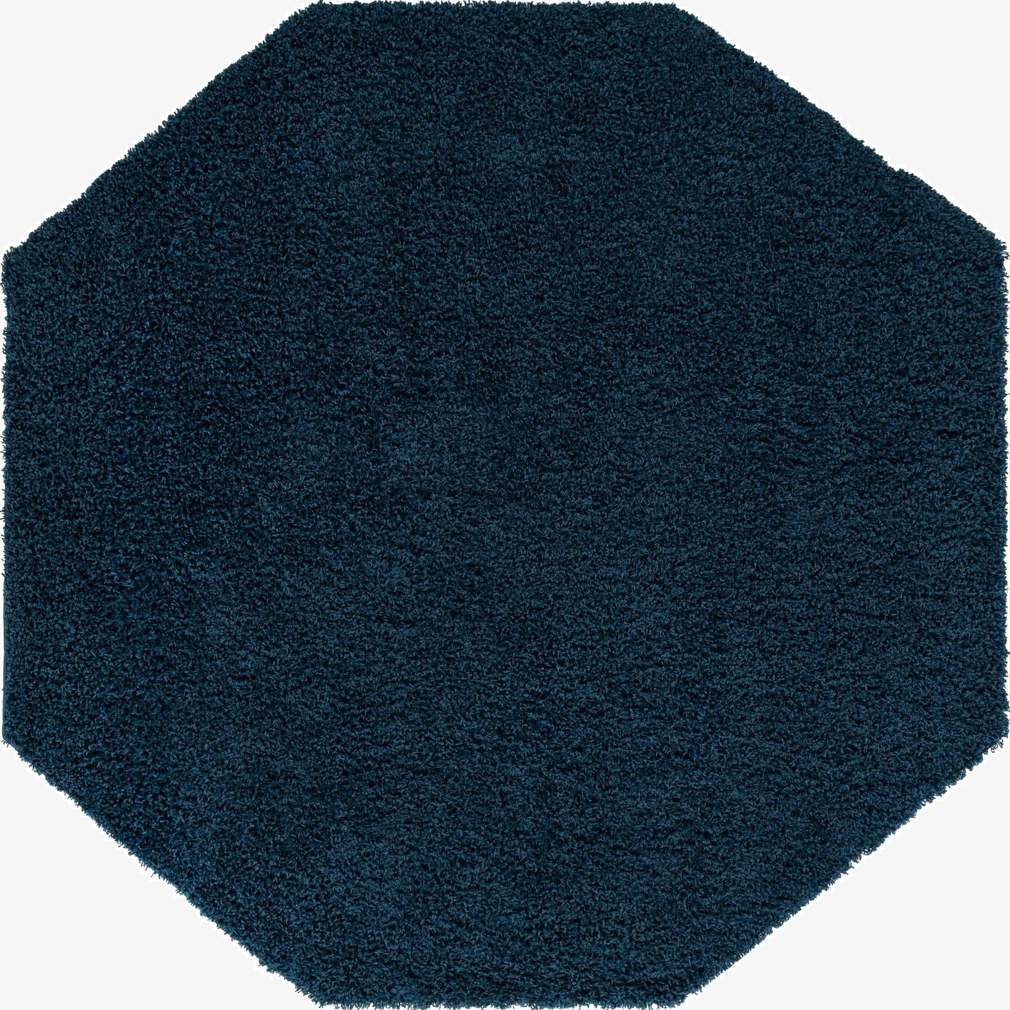  7' 10 x 7' 10 Solid Shag Octagon Rug