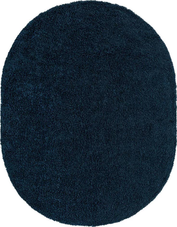 Detail image of  7' 10 x 10' Solid Shag Oval Rug