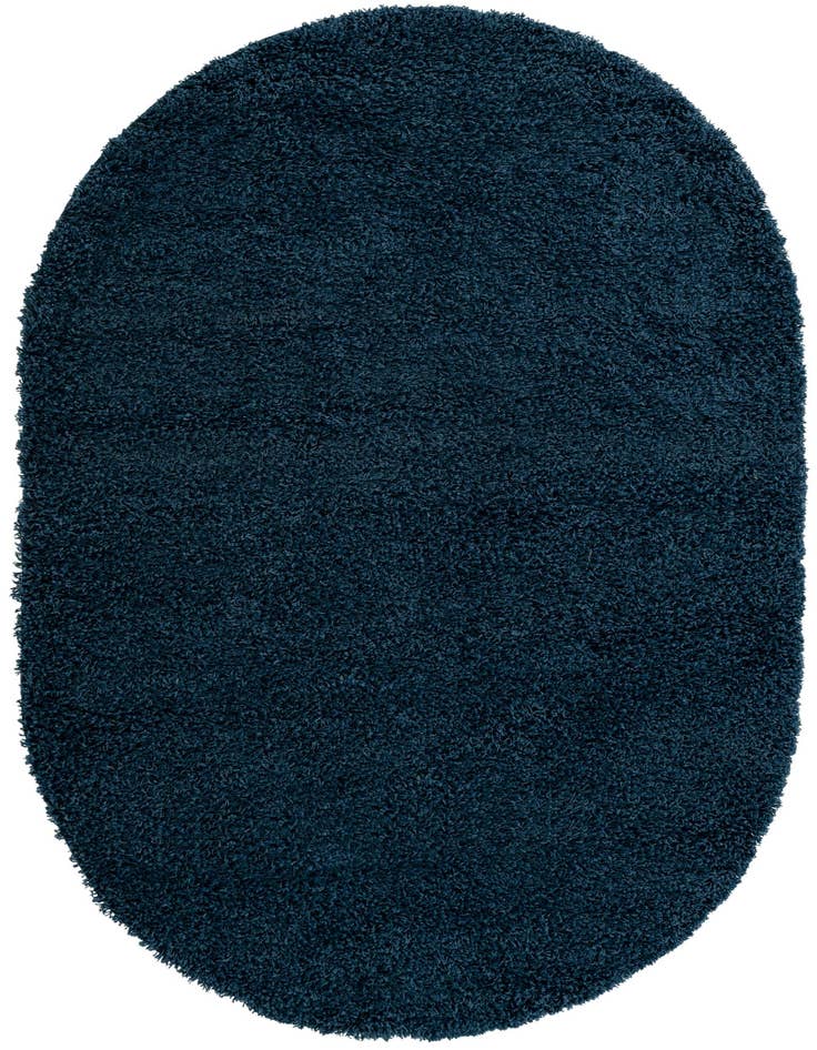 Detail image of 5' 3 x 8' Solid Shag Oval Rug