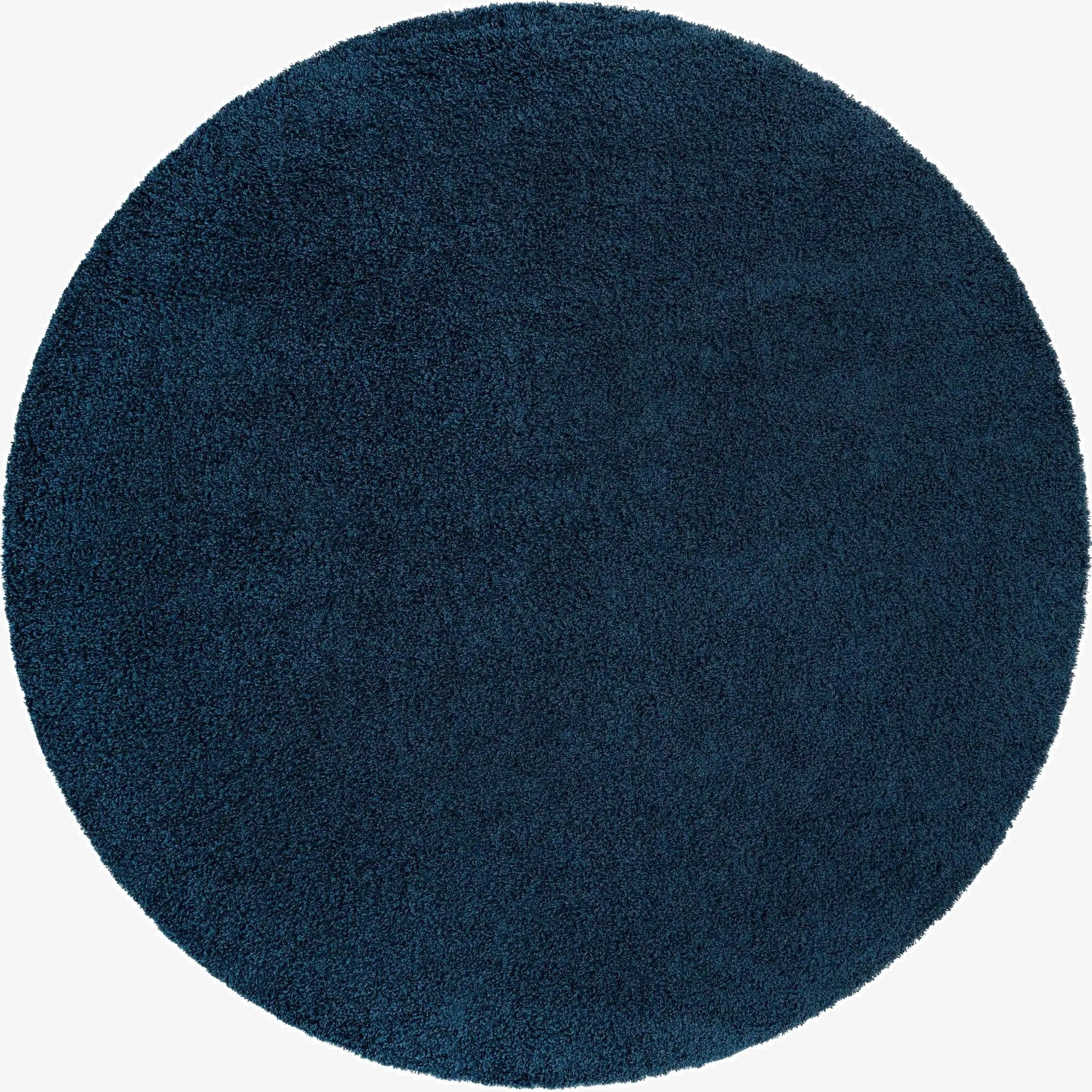  7' x 7' Solid Shag Round Rug