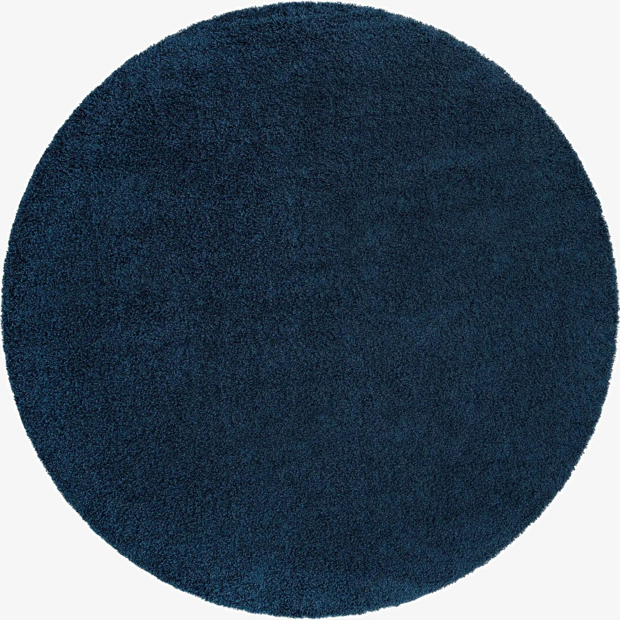 5' 3 x 5' 3 Solid Shag Round Rug