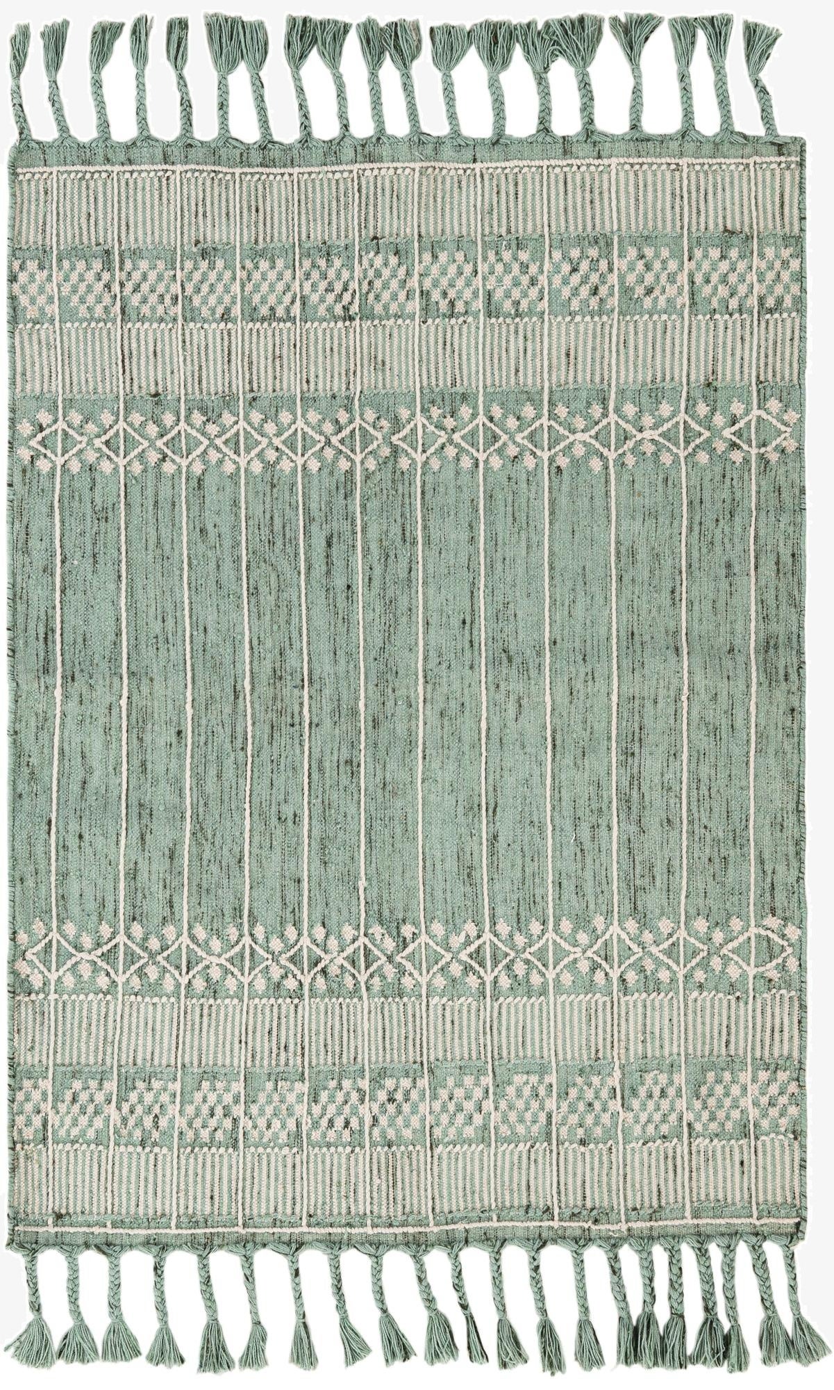  4' 1 x 6' 1  Washable Eco Bohemian Indoor / Outdoor Rug