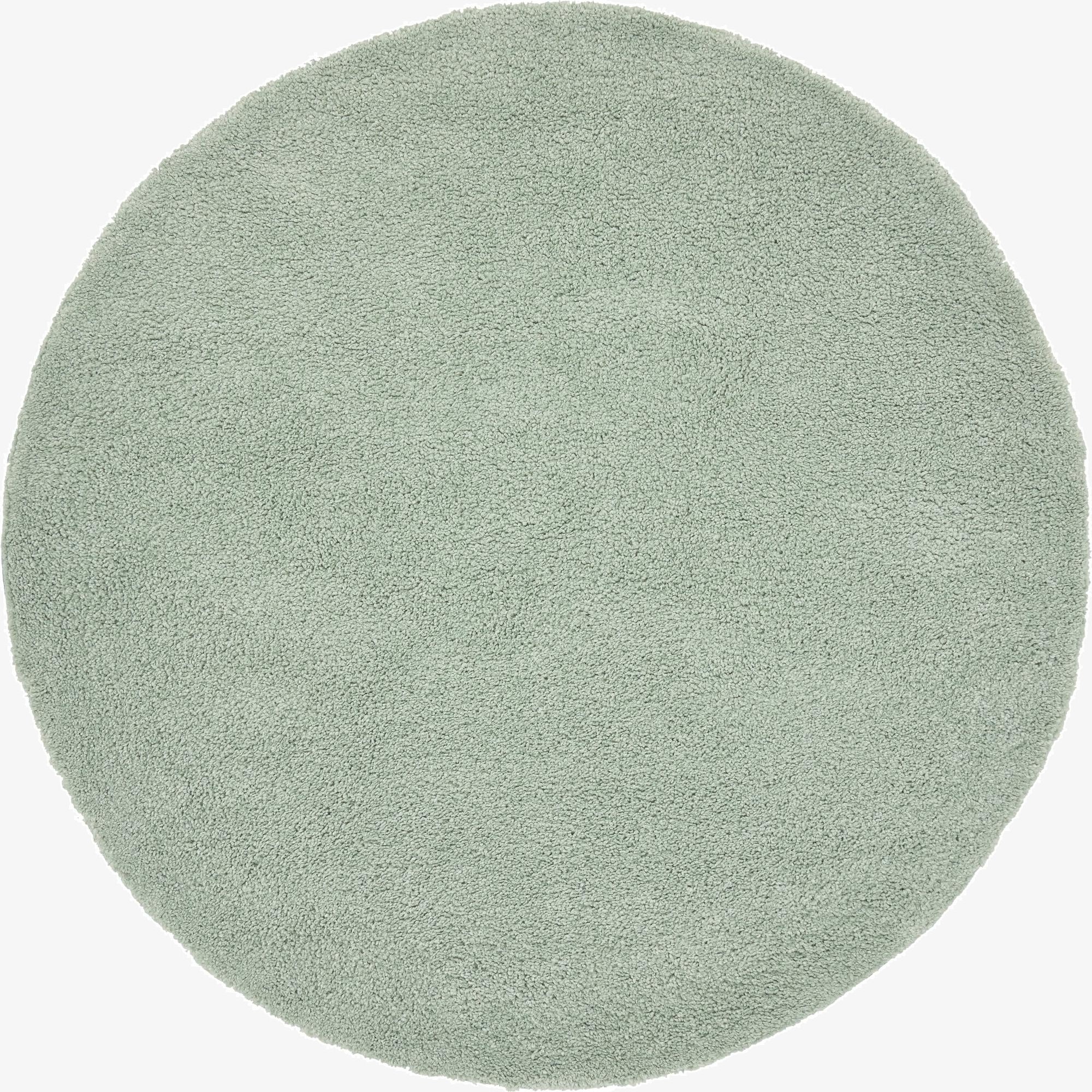  8' x 8' Solid Frieze Round Rug
