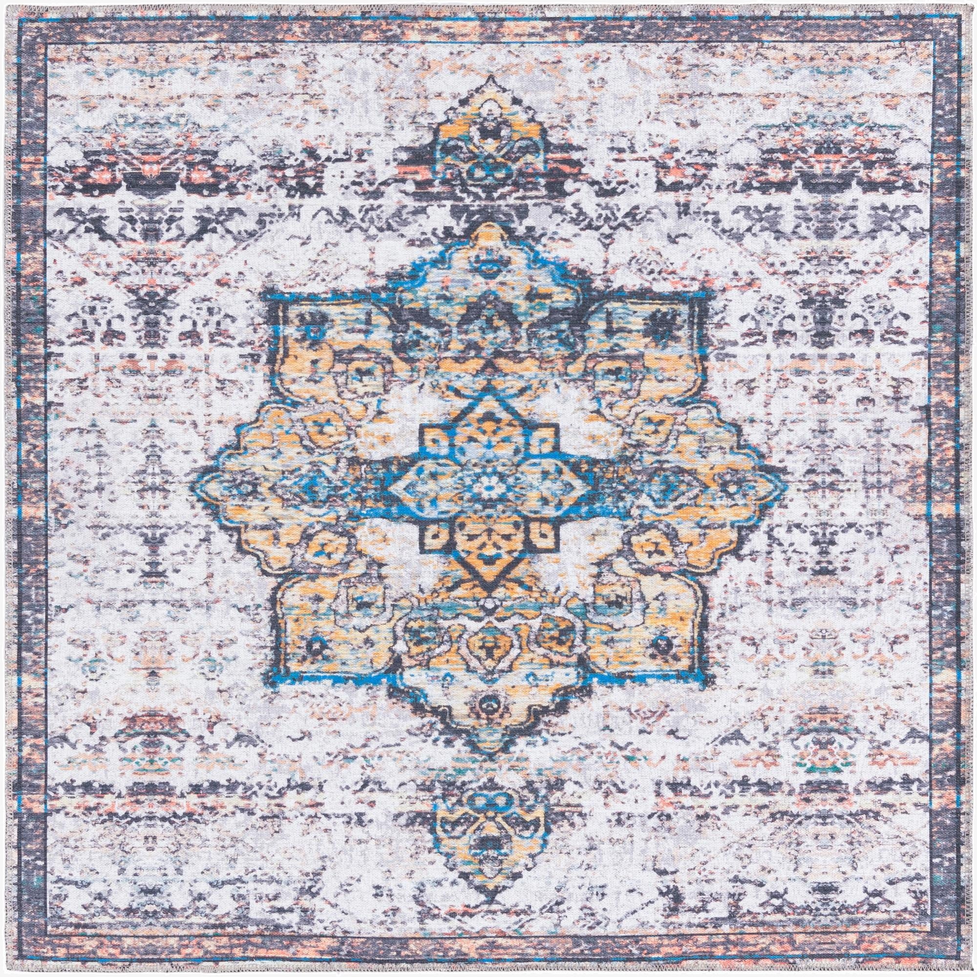  5' 3 x 5' 3  Washable Francesca Square Rug