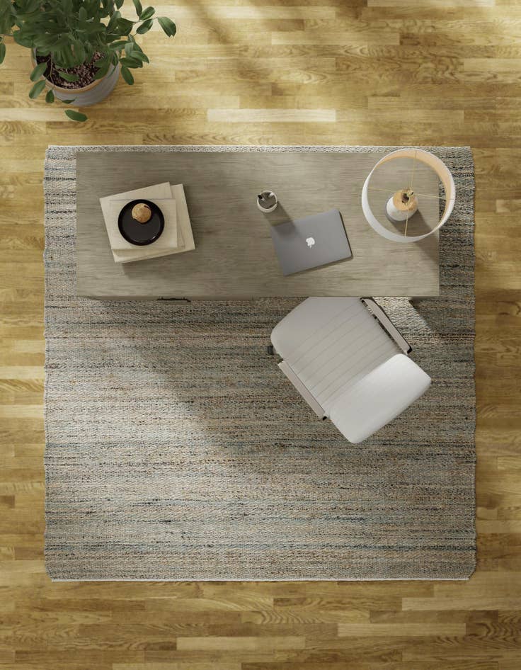 Detail image of  4' 1 x 4' 1  Hand Woven Palm Beach Jute Square Rug