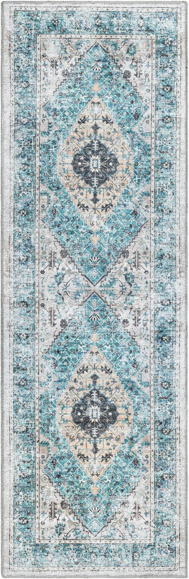  2' x 6'  Washable Yara Runner Rug