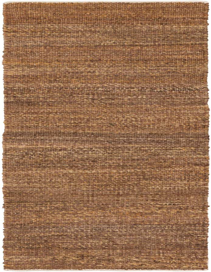 A 6 ft runner rug from the Palm Beach Jute collection, featuring a textured flatweave in varying shades of brown and tan.