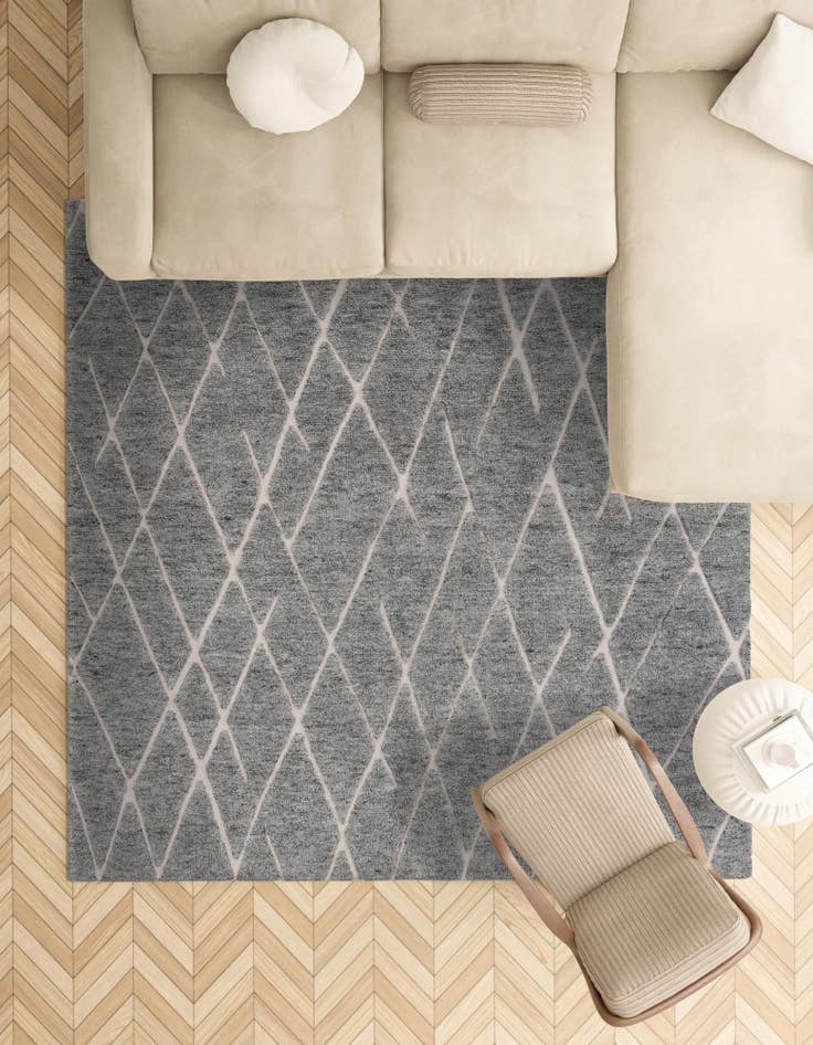 Detail image of  7' 10 x 7' 10 Atlas Moroccan Wool Square Rug