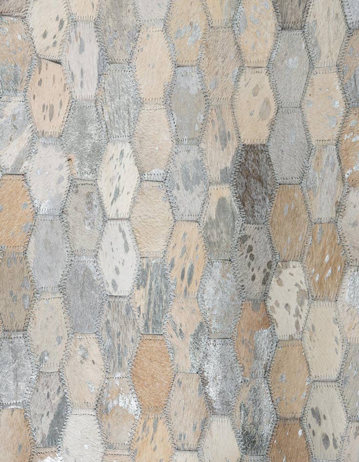 Detail image of  5' 2 x 7' 10 Cowhide Leather Rug