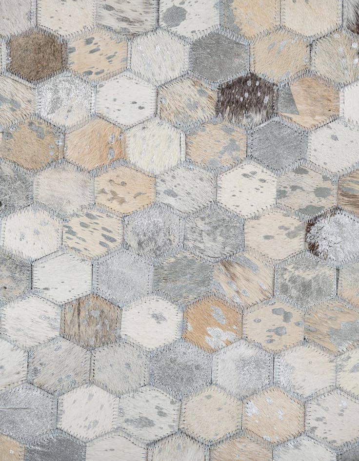 Detail image of  5' 1 x 7' 10 Cowhide Leather Rug