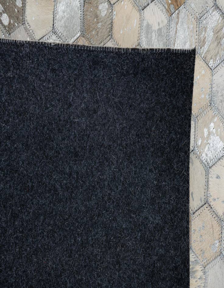 Detail image of  5' 1 x 7' 10 Cowhide Leather Rug