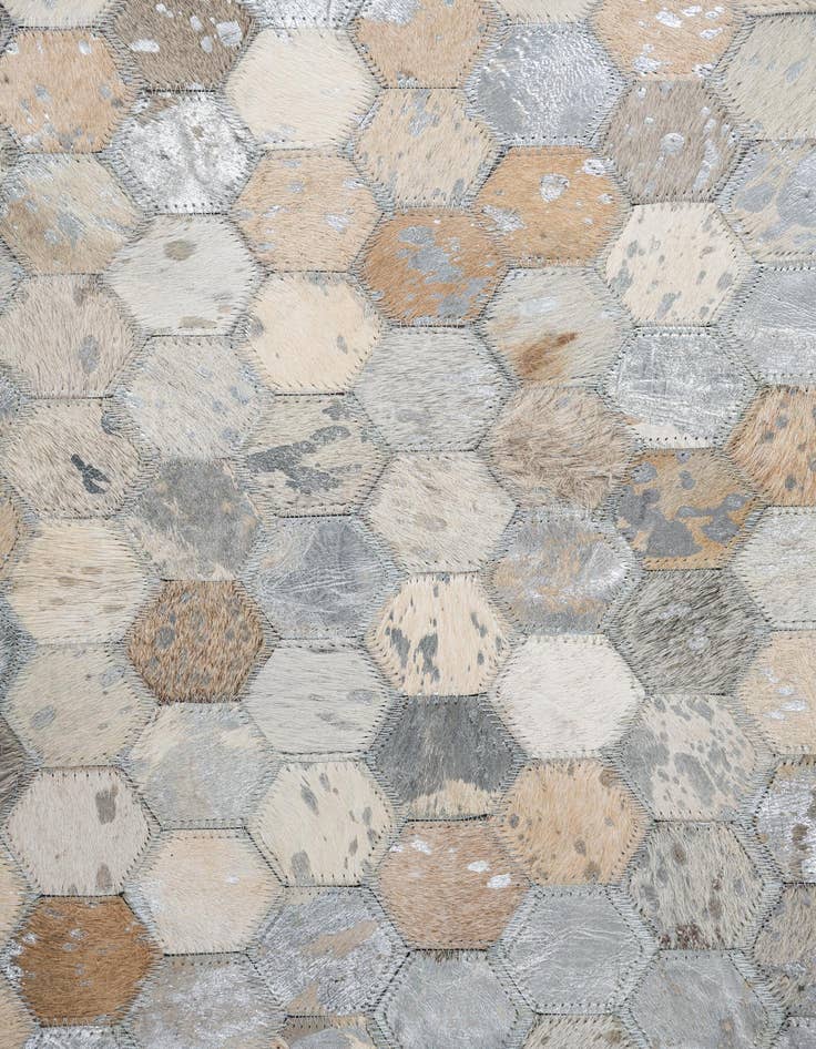 Detail image of  5' 1 x 8' Cowhide Leather Rug