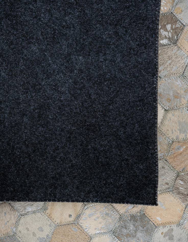 Detail image of  5' 1 x 8' Cowhide Leather Rug