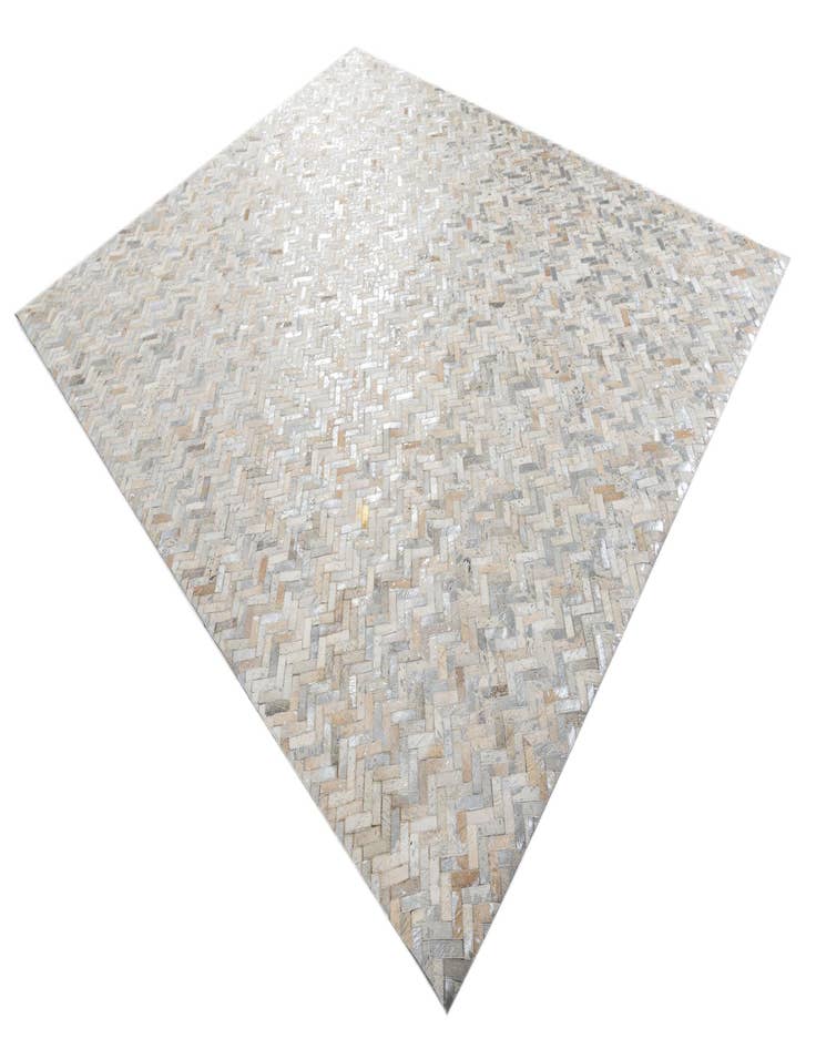 Detail image of  8' 1 x 9' 9 Cowhide Leather Rug