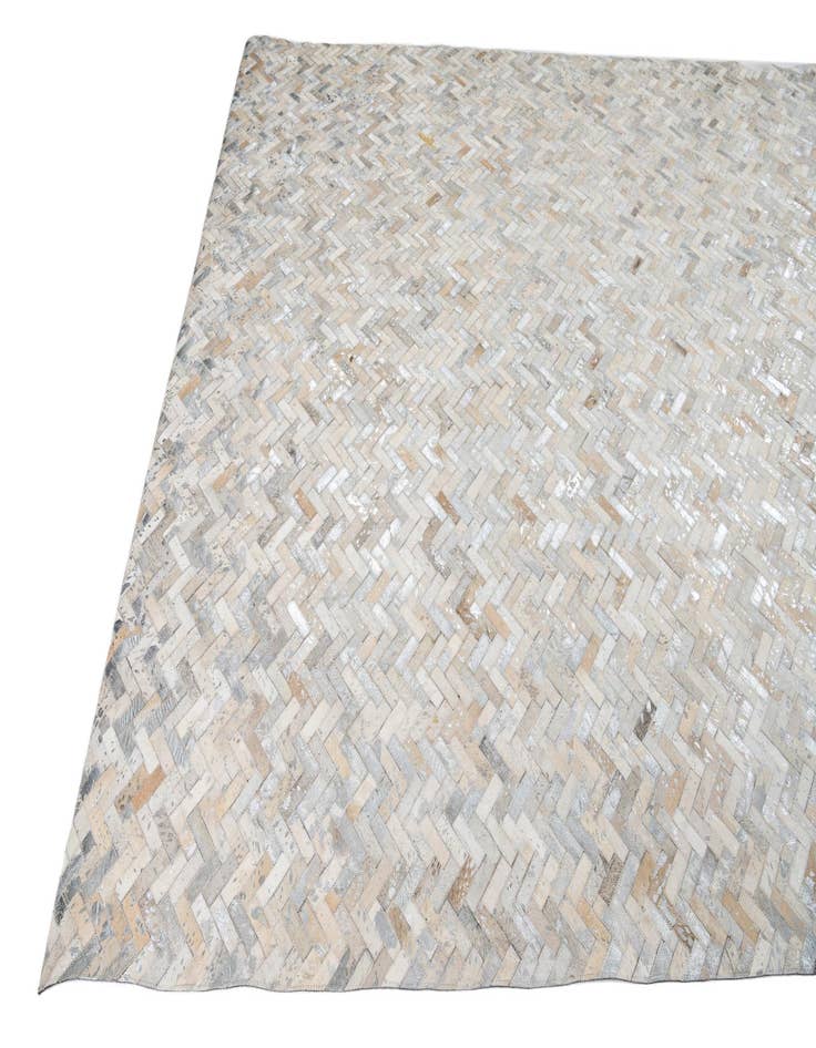 Detail image of  8' 1 x 9' 9 Cowhide Leather Rug