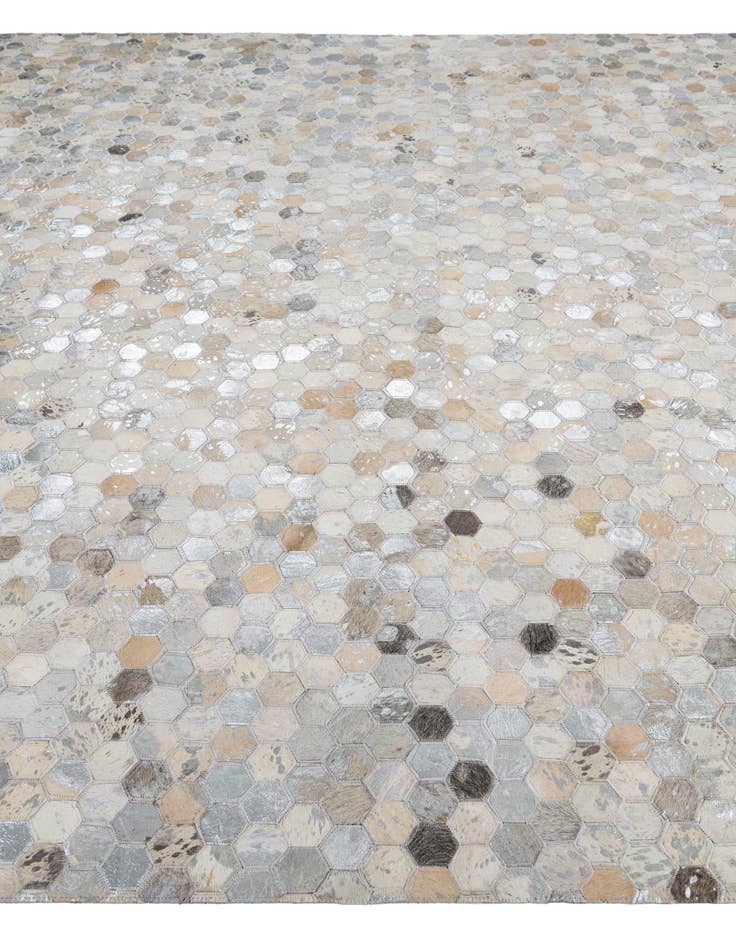 Detail image of  8' 1 x 10' Cowhide Leather Rug