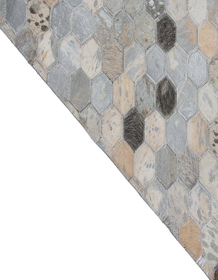 Detail image of  8' 1 x 10' Cowhide Leather Rug