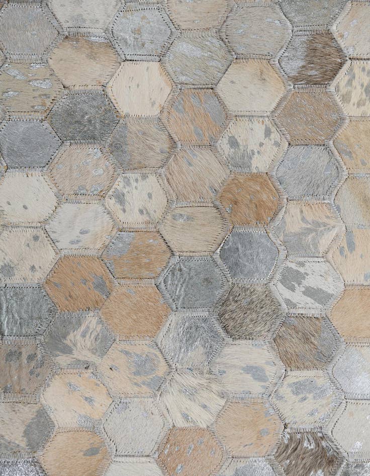 Detail image of  8' 1 x 10' Cowhide Leather Rug